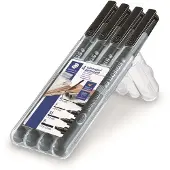 Staedtler Tusjer - 4 stk. - Lumocolor Perm OHP - Svart - - OneSize - Tusj