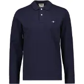 Gant for man. 2230 Shield pique polo shirt navy (XL), Casual, Cotton, Long sleeve