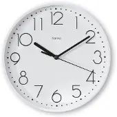 Hama Lydløs veggklokke med 22 cm diameter og sveipende sekundviser - Hvit