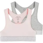 Name it Topp - Noos - NkfShort - 2-pack - Barely Rosa m/Grey Mel - - 7-8 år (122-128) - Undertøy
