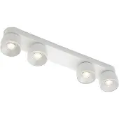 Nordlux Downlight Pitcher, hvit/sølv, 4 lyskilder, metall, GU10
