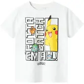 Name It Kids T-skjorte - NkmFlame Pokémon - Bright White - - 9-10 år (134-140) - T-skjorte