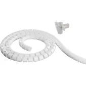 Deltaco Nylon cable cover 5m white