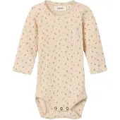 Lil´ Atelier Lil' Atelier Body I/e - NbfGago - Noos - Tåke m. Blomster - - 62 - Langermet Body