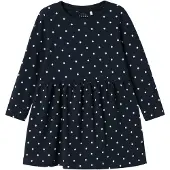 Name It Mini Kjole - NmfVivia - Noos - Dark Sapphire/Dots Aop In Brig - - 3 år (98) - Kjole