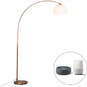 QAZQA Smart buelampe kobber inkl. A60 Wifi - Arc Basic