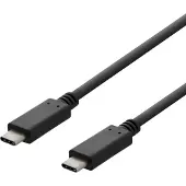 Deltaco USB-C til USB-C-kabel, 480 Mbit/s, 3A, 1m, svart