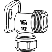 Ta Dækvinkel 15 mm 3/4 n chrom