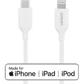 Deltaco Ladekabel USB-C til Lightning, 2 m, hvit