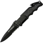 Smith & Wesson Border Guard Swbg1s Serrated Folder Lommekniv