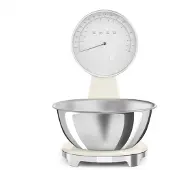 Smeg KSF01CRWW, Elektronisk kjøkkenvekt, 5 kg, 1 g, Krem, Plast, Silikon, Rustfritt stål, Benkeplate