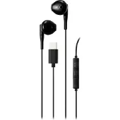 STREETZ C210 Semi-in-ear hodetelefoner, 3-button, USB-C, svart