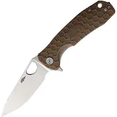 Honey Badger Knives Large Leaf Linerlock Tan