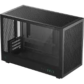 DeepCool CH260 - Mikro - micro ATX - sidepanel med vindu (herdet glass) - ingen strømforsyning (ATX / PS/2) - svart - USB/lyd
