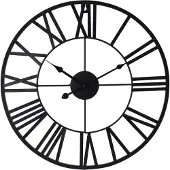 Usorteret Deco4Home veggklokke i metall 47 cm, svart