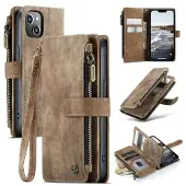 CASEME iPhone 14 C30 Multifunksjonell Lommebok-deksel - Brun