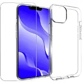 Saii 2-i-1 iPhone 14 TPU-deksel & Beskyttelsesglass
