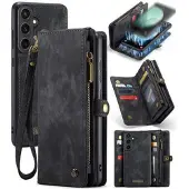 CASEME Samsung Galaxy S23 FE C30 Multifunksjonell Lommebok-deksel - Svart