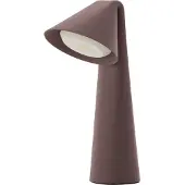 Frandsen LED-batteridrevet bordlampe Ami, brun, 32 cm, dimbar