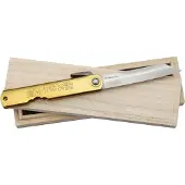 Higonokami Damascus Folder Brass
