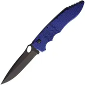 Piranha Knives Auto Predator Button Lock Blue