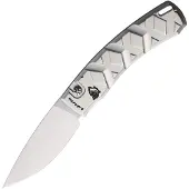 Piranha Knives Auto X Button Lock Silver