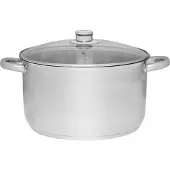 Maku Basic stålgryte 10 L 28 cm med glasslokk