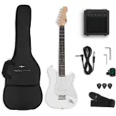 Gear4Music VISIONSTRING 3/4 Elektrisk Gitarpakke Hvit