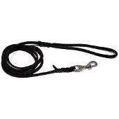 Dogman Leash skinn 9mmx180cm sort 180cm