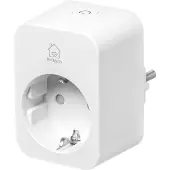 Deltaco Smart Home SH-P01E16 smartplugg 16A, Wi-Fi, energimåling, hvit