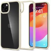 Spigen Crystal Hybrid iPhone 15 Plus-etui - gjennomsiktig beige