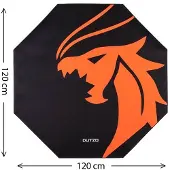 Dutzo Pyro Gaming Floor mat - Svart/Oransje