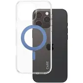 CARE by PanzerGlass Feature Case Transparent w. Blue Kickstand & MagSafe iPhone 16 Pro Max