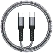 Riversong Hercules 06 Nylonflettet USB-C-kabel - 1m/100W - grå