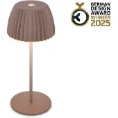 Briloner LED-batteridrevet bordlampe Brilo unplugged Riffle, 20 cm, umbrasand