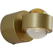 QAZQA Design vegglampe messing inkl. LED IP44 - Lens