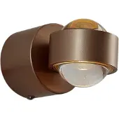 QAZQA Design vegglampe mørk bronse inkl. LED IP44 - Lens