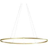QAZQA Design Pendellampe Messing 120cm Inkl. LED 3-Trinns Dimmbar - Ovallo