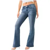 True Religion Joey Low Rise Flare Flap Jeans blå