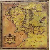 Lord of the Rings Begrenset Utgave Kartreplika Av Ringenes Herre