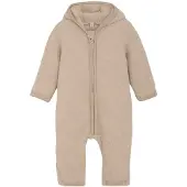 Huttelihut Vårdress - Ullfleece - Camel Melert m. Ører - - 1 år (80) - Vårdress