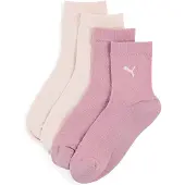 Puma Women's Short Socks (2-Pack), Clothing, Pink Combo, 39/42