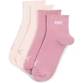 Puma Women's Quarter Socks (2-Pack), Women, Pink Combo, 35/38