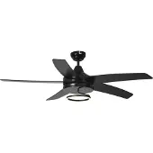 QAZQA Takvifte svart 132 cm inkl. LED med fjernkontroll - Cool Anello