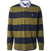 Gant Regular Chambray Stripe Heavy Rugg Langermet Poloskjorte