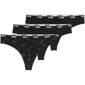 Puma Women's Strings (3-Pack), Clothing, Black Combo, M