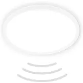 Briloner LED-taklampe Move, sensor, Ø 42 cm, IP44, hvit, 4000K