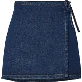 Pieces Pcflora Denim Omslagsskjørt