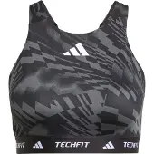 Adidas Techfit High Neck Print Sports-bh Med Medium Støtte