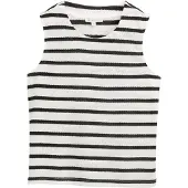 Tom Tailor Knitted Crew Neck Ermeløs T-skjorte